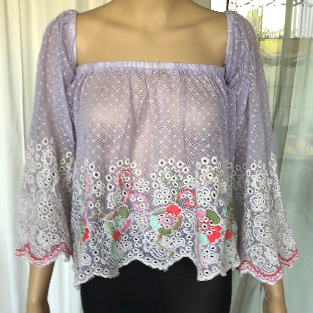 Antica Sartoria off/on the shoulder lace blouse